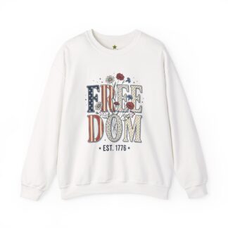 Freedom Vintage Americana Sweatshirt | 4th of July Stars & Florals
